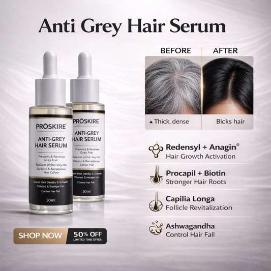 Proskire Anti-Grey Hair Serum | Reduces White Hair