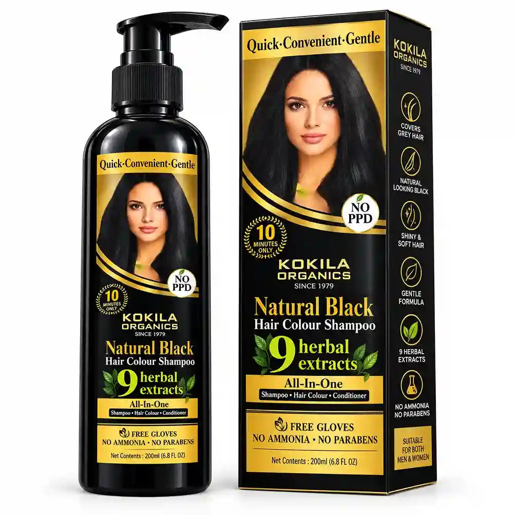 Kokila Hair Colour Shampoo - Natural Colour for Women and Men